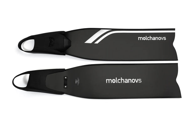 Molchanovs SPORT Bifins Fiberglass Blade, showing the front and the back