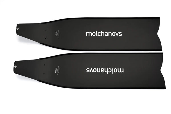 Molchanovs SPORT Bifins 3 Fiberglass Blade with White accent, back side