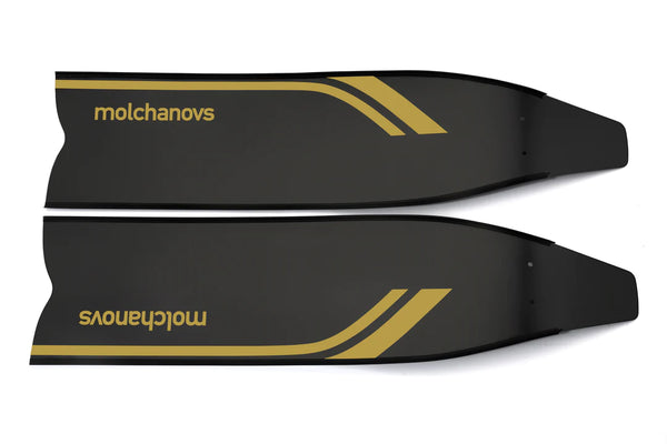 Molchanovs SPORT Bifins 3 Fiberglass Blade with Gold accent