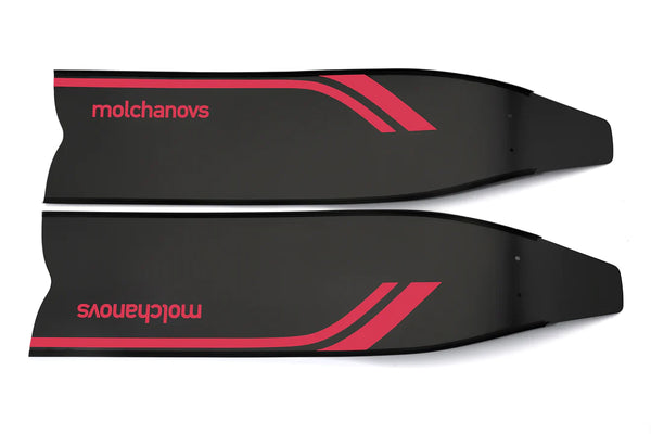 Molchanovs SPORT Bifins 3 Fiberglass Blade with Pink accent