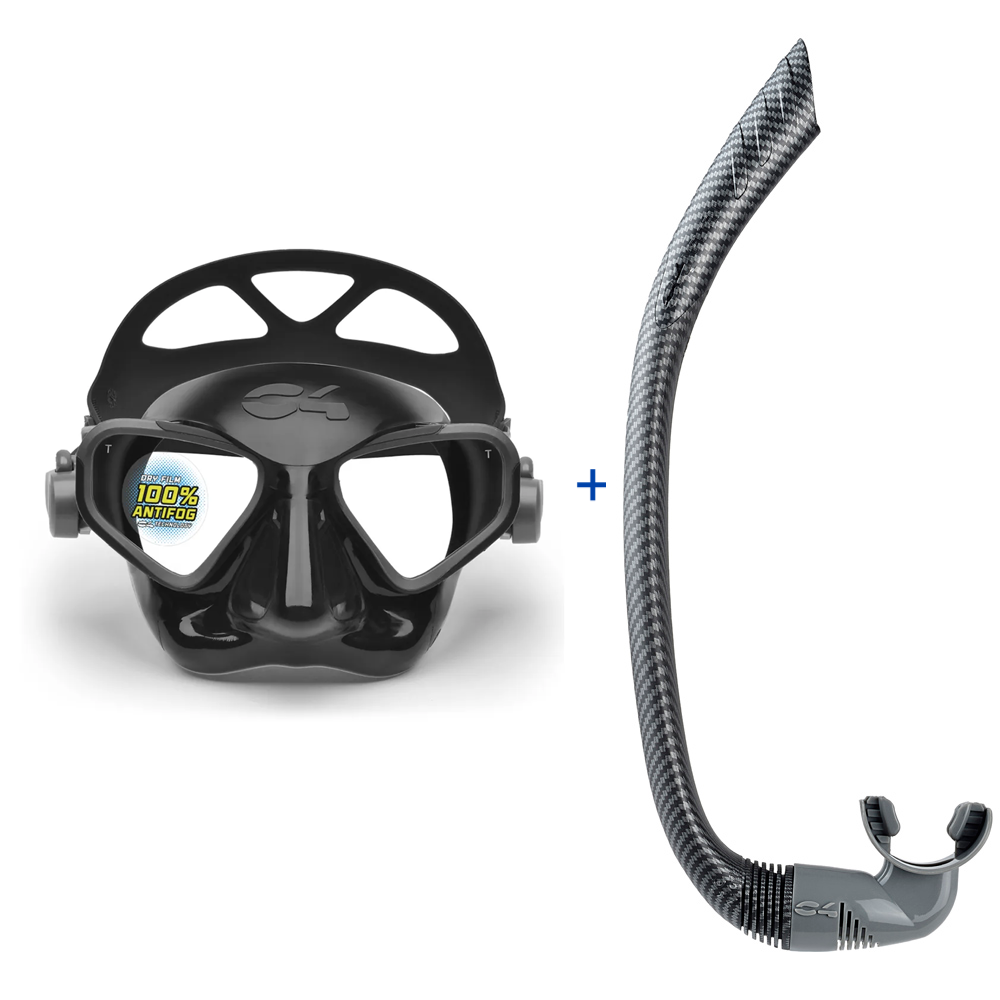 C4 Falcon Mask with C4 Meltemi Snorkel