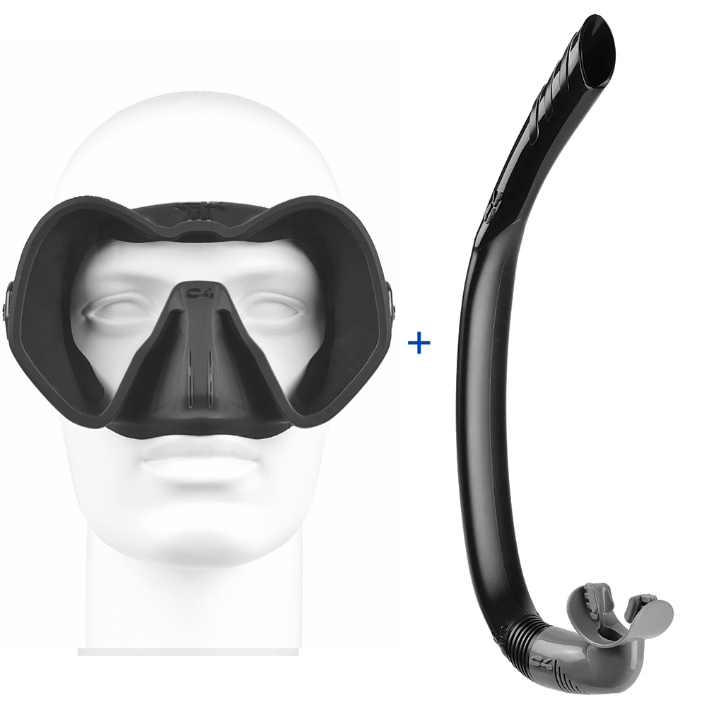 C4 Skyline Mask with C4 Meltemi Snorkel