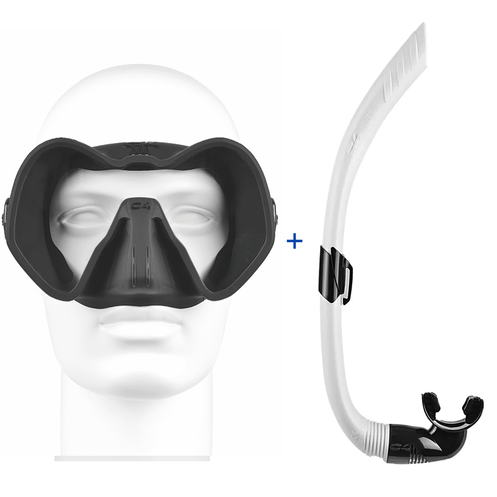 C4 Skyline Mask with C4 Meltemi Snorkel