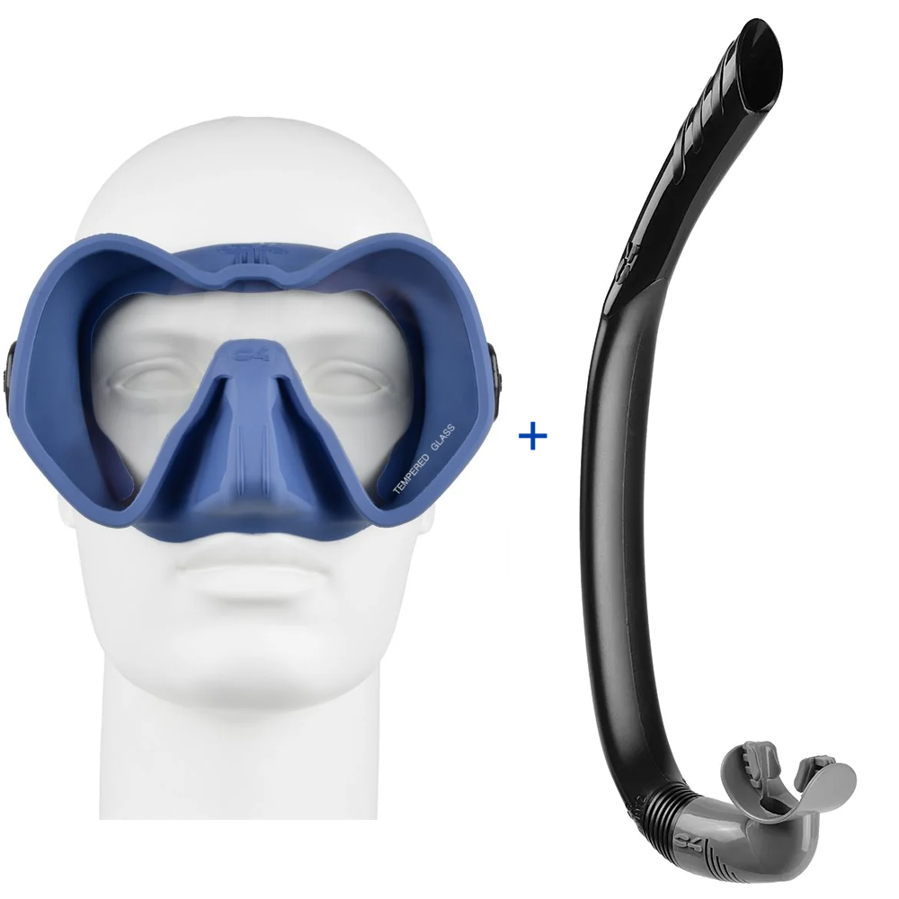 C4 Skyline Mask with C4 Meltemi Snorkel
