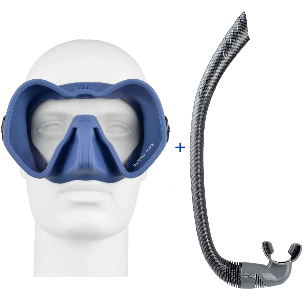 C4 Skyline Mask with C4 Meltemi Snorkel