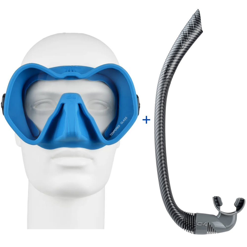 C4 Skyline Mask with C4 Meltemi Snorkel