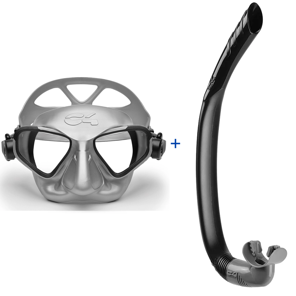 C4 Falcon Mask with C4 Meltemi Snorkel