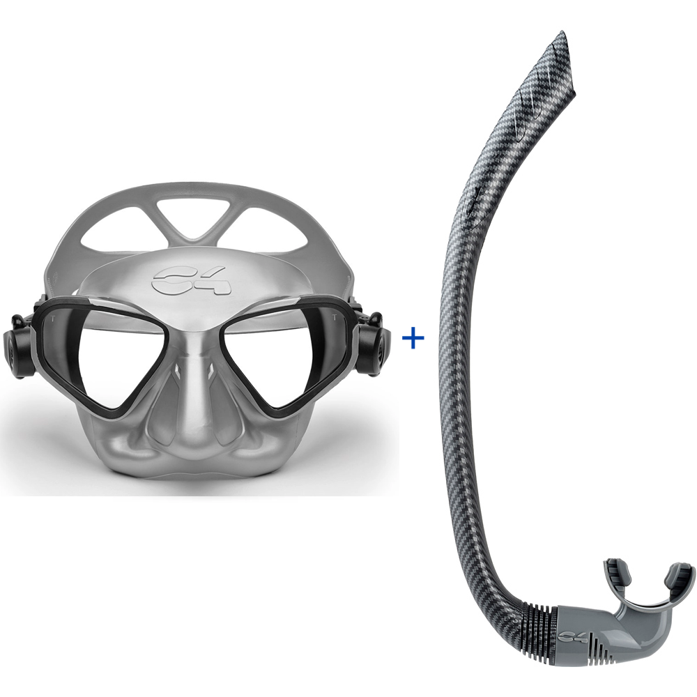 C4 Falcon Mask with C4 Meltemi Snorkel