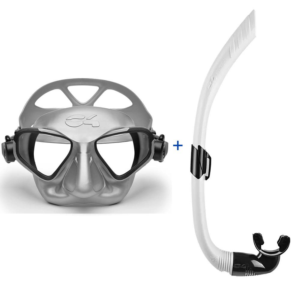 C4 Falcon Mask with C4 Meltemi Snorkel