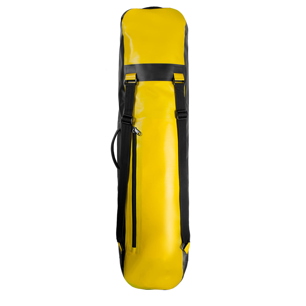 2BFREE Long Fins Bag - Yellow back side showing two shoulder straps