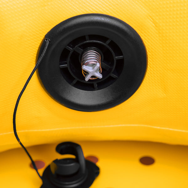 2BFREE Buoy in Yellow - close up showing inflation port